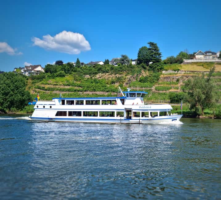 2-River Day-trip by boat to Koblenz and return from Alken - Starting at Alken on the MS Goldstück
