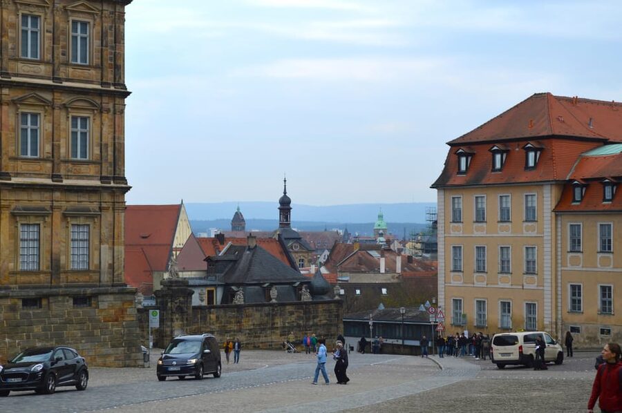 Bamberg: Where Hollywood dreams and movies are born - Domplatz, the Old Court, and Bamberg Cathedral