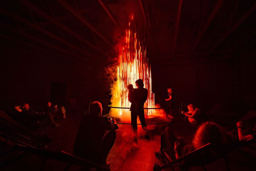 Berlin: DARK MATTER Experience Entry Ticket - The bonfire room and the ladder structure