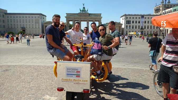 Berlin : Guided Private Sightseeing Tours with Funbikes, Teambikes - The first sweep: Reichstag, Holocaust Memorial, and Potsdamer Platz