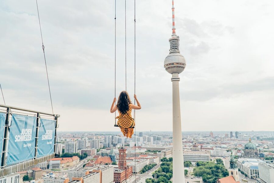 Berlin: Highest Swing in Europe - Berlin views from the Park Inn