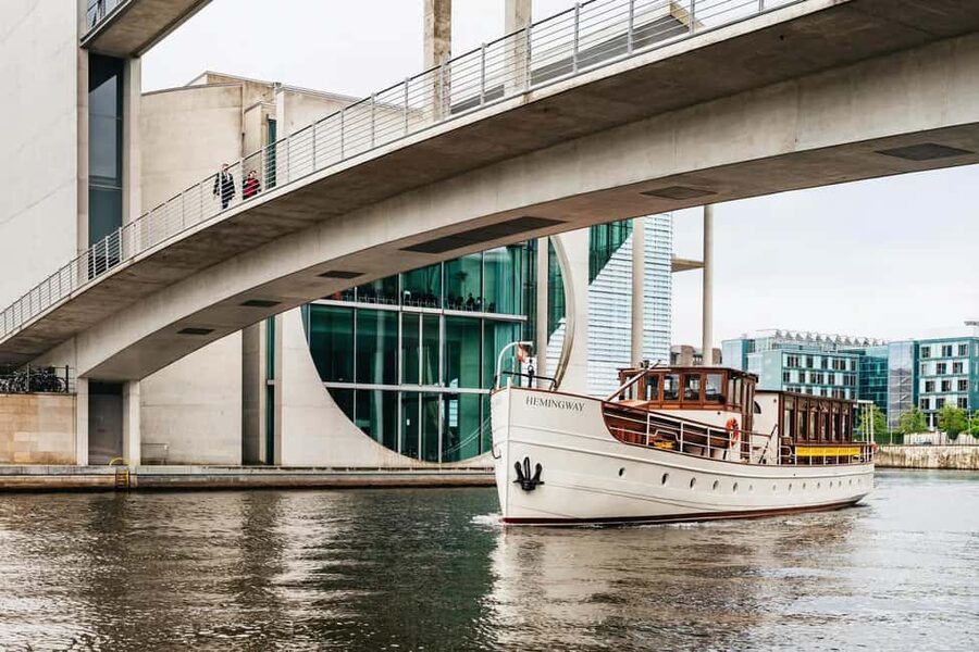 Berlin: Historic Boat Sightseeing City Center Tour - Boarding beside the Reichstag