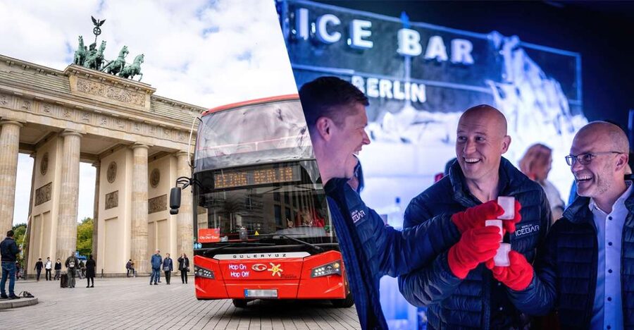 Berlin: Hop-On Hop-Off Bus and Icebar Ticket Combo - Brandenburg Gate, Reichstag, and the central sights