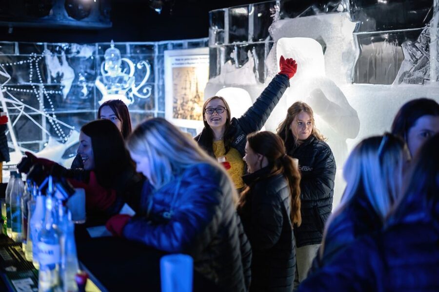 Berlin: Icebar Entrance with Complimentary Drinks - Photos, sculptures, and the rules of the ice room
