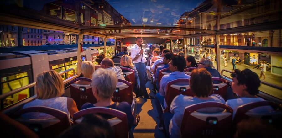 Berlin: Live-Guided Evening Sightseeing Tour by Open-top Bus - Starting at Alexanderplatz after dark