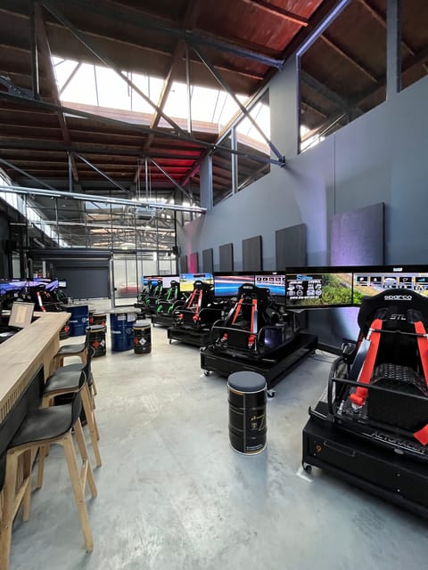 Berlin: Race Factory Full-Motion Racing Simulator Ride - Getting set up behind the wheel