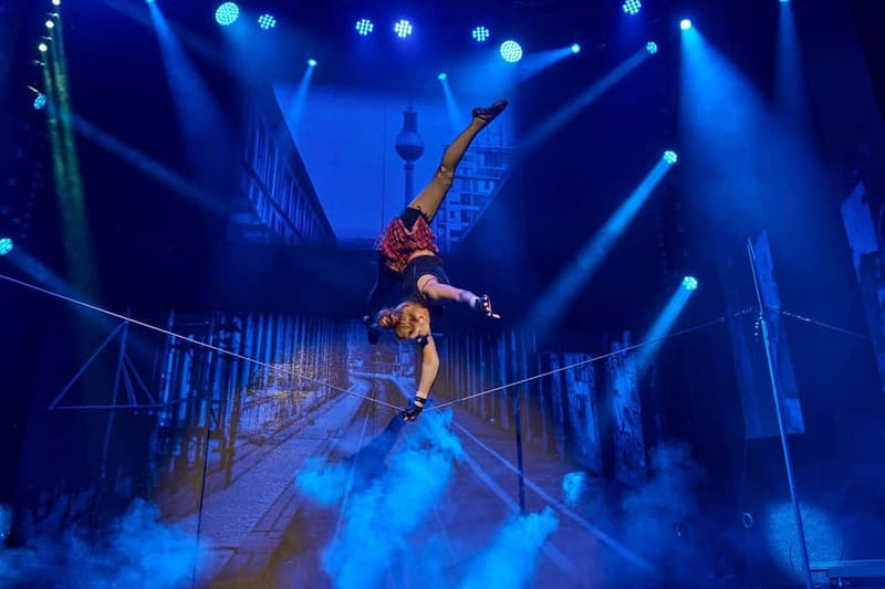 Berlin: “VARIETÉ GAGA” at Wintergarten - Varieté Show - The Acrobatics: Arms, Hair, and High Wheels
