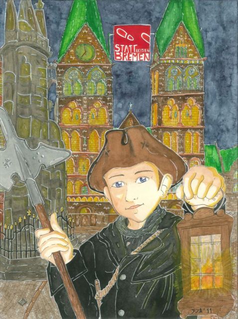 Bremen: Night Watchman Guided Tour for Children (in German) - Meeting the watchman at Bremen Cathedral