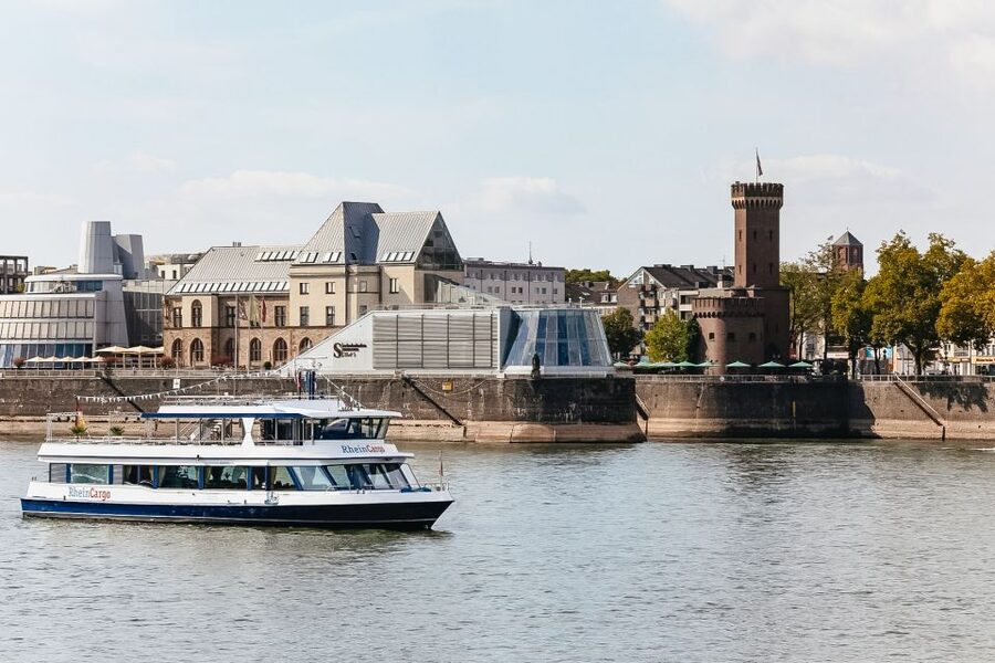 Cologne: 3-Hour Harbor Tour Cruise - Entering Niehl Container Harbor