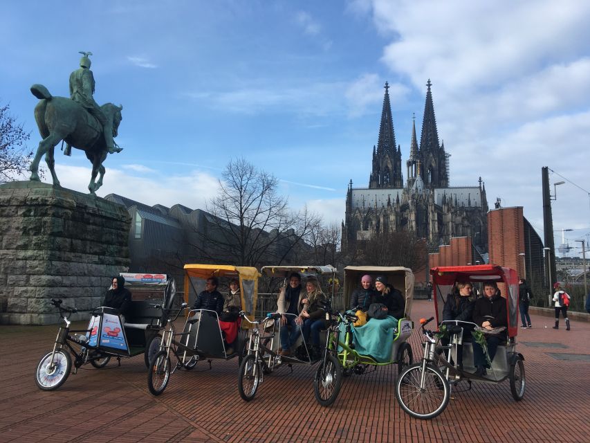Cologne: Private Rickshaw Tour - Hohenzollern Bridge and cathedral views across the Rhine