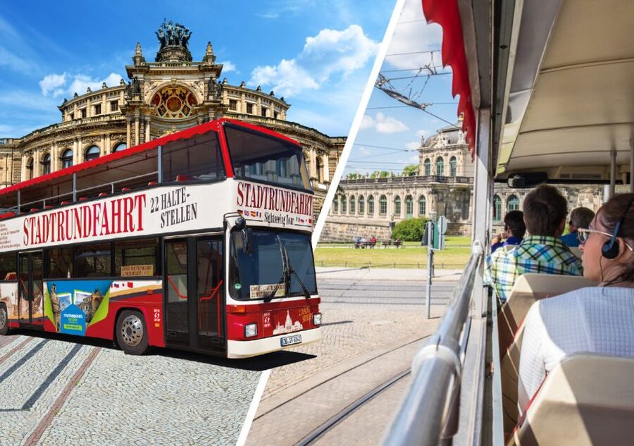 Dresden: 1-Day Hop-On-Hop-Off Bus Tour - The central Dresden sights from Zwinger to Augustus Bridge