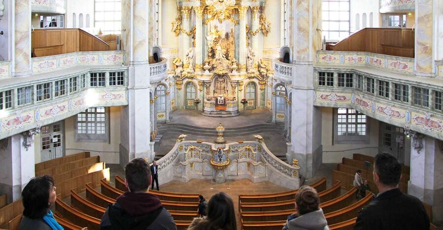 Dresden: Church of Our Lady Guided Tour of Gallery - Inside the ornate interior