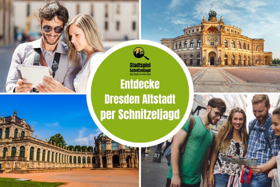 Dresden: Old Town Self-Guided Scavenger Hunt Tour - Crossing Augustusbrücke toward the river