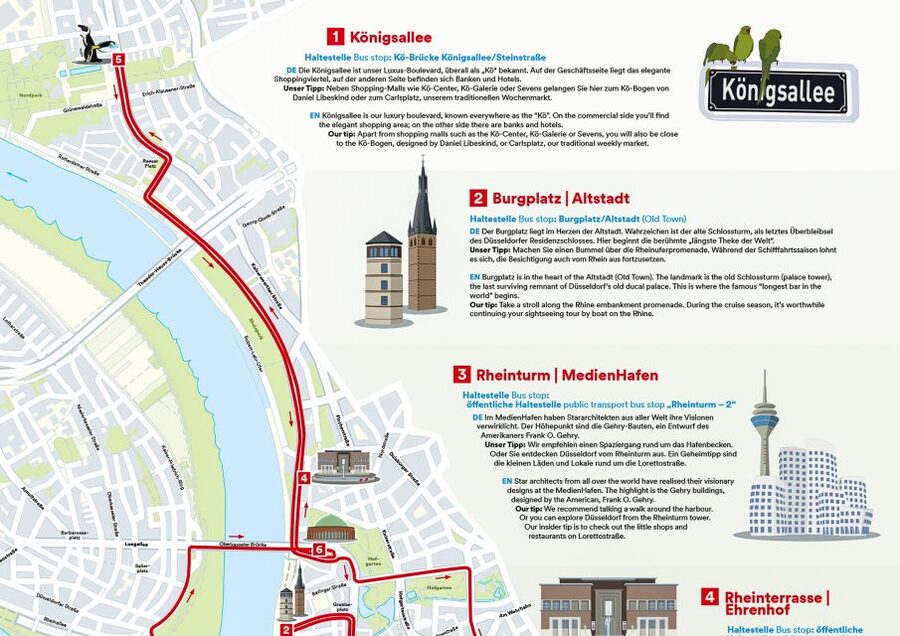Düsseldorf: 24-Hour Hop-On Hop-Off Ticket - Starting at Königsallee and Steinstraße