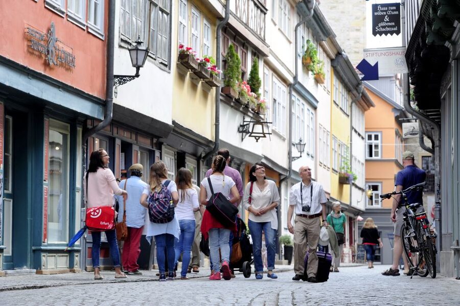 Erfurt: Old Town Guided Walking Tour - Krämerbrücke, Erfurt’s merchant crossing