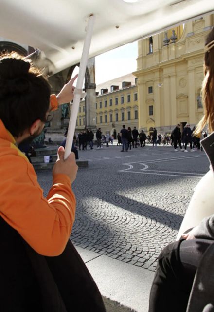 Exploring Munich in a Rikscha - Marienplatz, Munich’s grand opening scene
