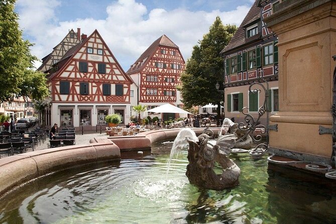 from Frankfurt: Heidelberg, Mercedes Museum / Schwetzinger Schloß - The Carl Benz museum, with an important name check
