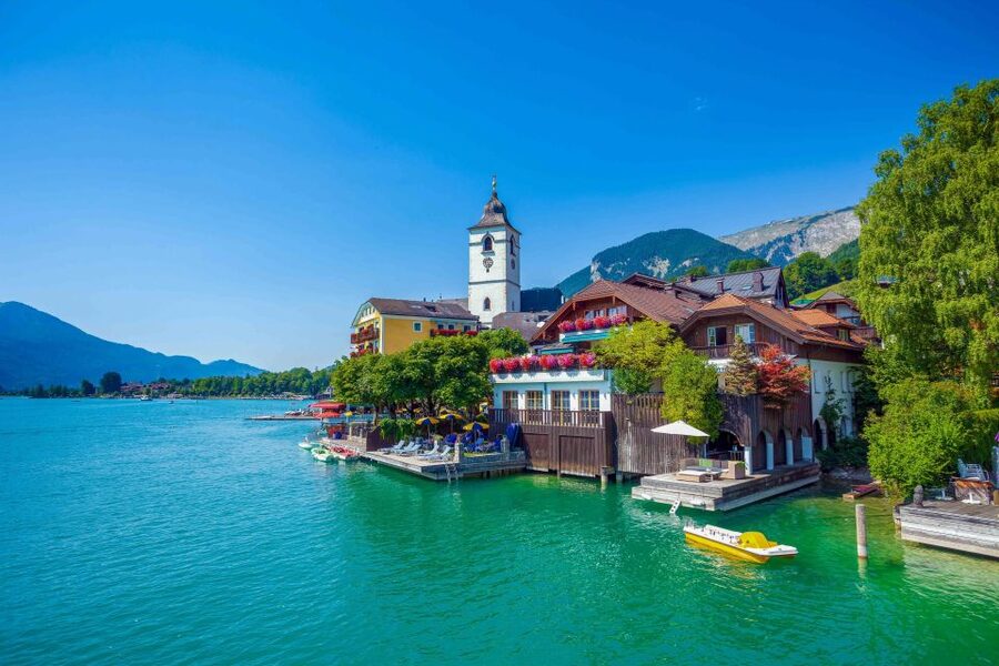 From Munich: Salzburg, St. Wolfgang, and the Salzkammergut - Seeing Chiemsee from the coach