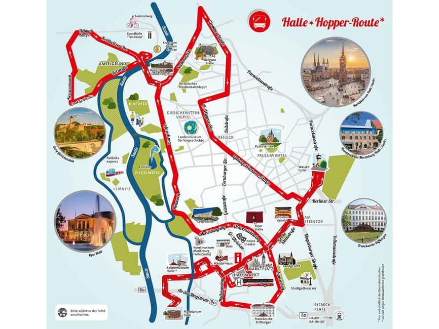 Halle (Saale) : Die Stadtrundfahrt mit dem Halle-Hopper - Comfort, language, and the value of the audio guide