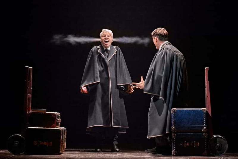 Hamburg: Harry Potter and the Cursed Child Theater - Harry, Ron, Hermione, and Moaning Myrtle on stage