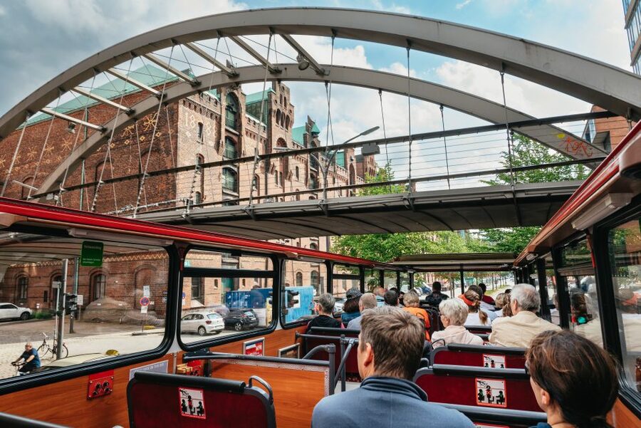 Hamburg: Line A Sightseeing Hop-On Hop-Off Bus Tour - St. Michael’s Church and the Reeperbahn