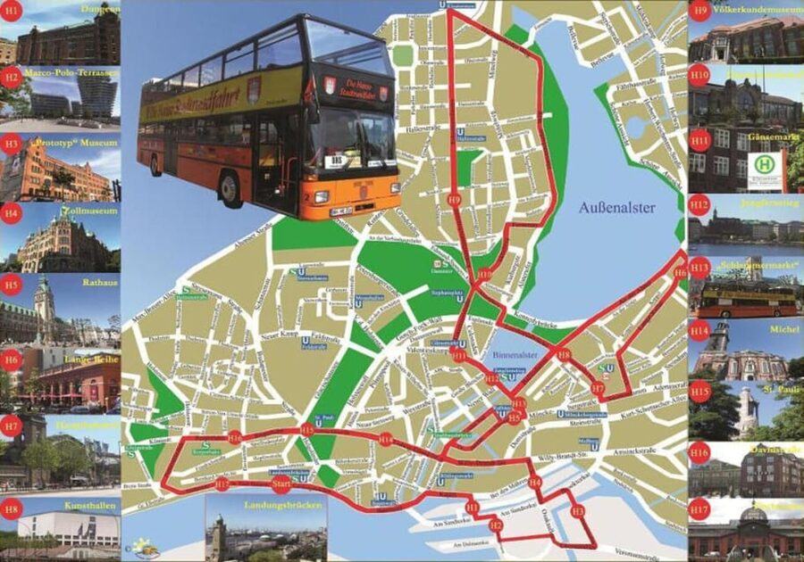 Hamburg : Line G Hop-On Hop-Off Sightseeing Tour - Start at Landungsbrücken with Hamburg at your feet