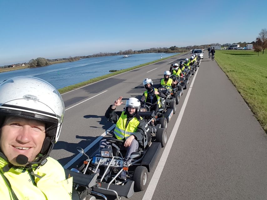 Hamburg: Panoramic Streetkart Tour - Crossing the Köhlbrand Bridge toward Hamburg’s port