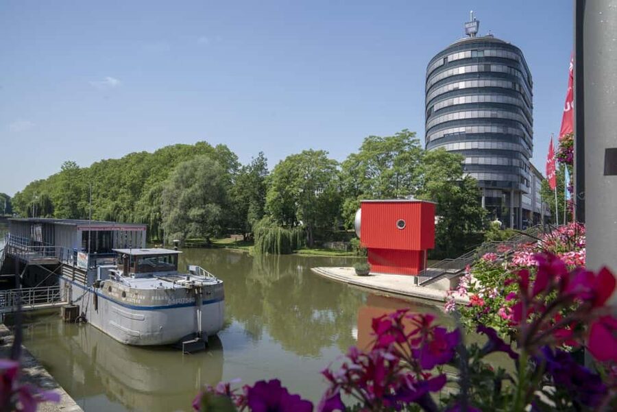 Heilbronn: Boat trip on the Neckar - Salt harbor and canal harbor views