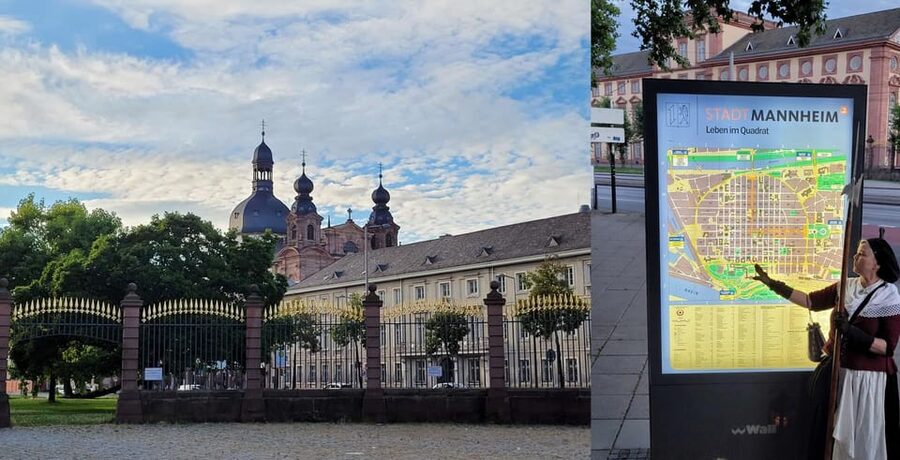 Mannheim: Public Night Watchman Tour with Night Watchwoman Marie - Meeting Marie at Mannheim Baroque Palace