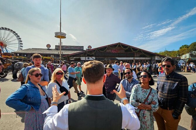 Oktoberfest Experience in Munich: Fun, Food, Beer & Seats - Entering a tent with a seat waiting