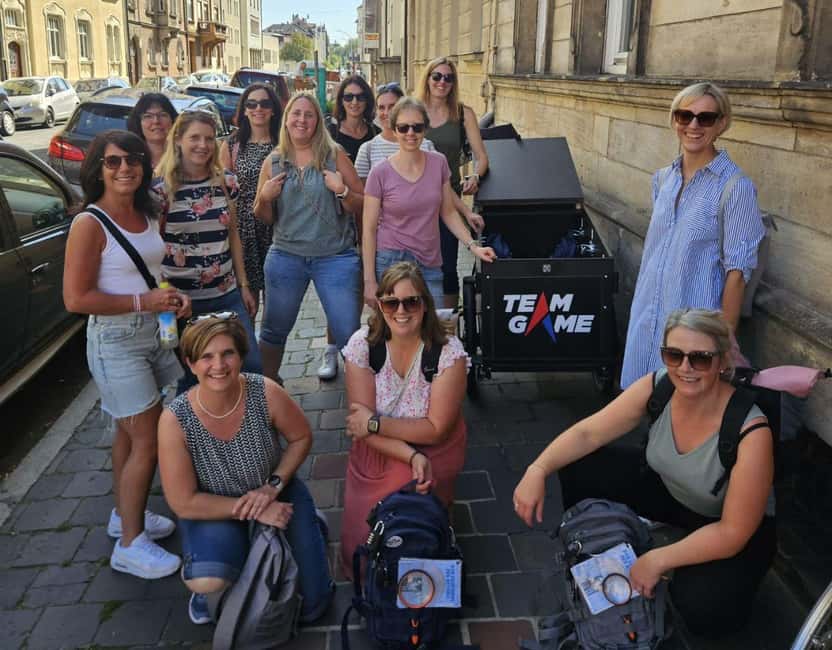 Outdoor Escape Game with puzzle backpack Bamberg: The Secret of the Horseman - The backpack begins with a puzzle of its own
