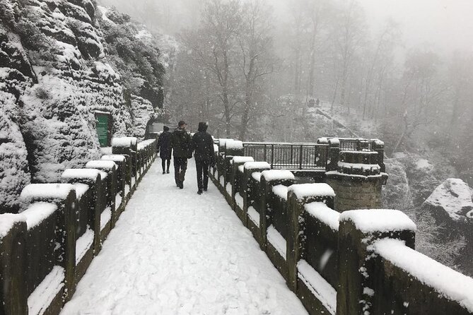 Winterland Tour to Bohemian and Saxon Switzerland from Dresden - Bastei Bridge: a strong opening above the Elbe